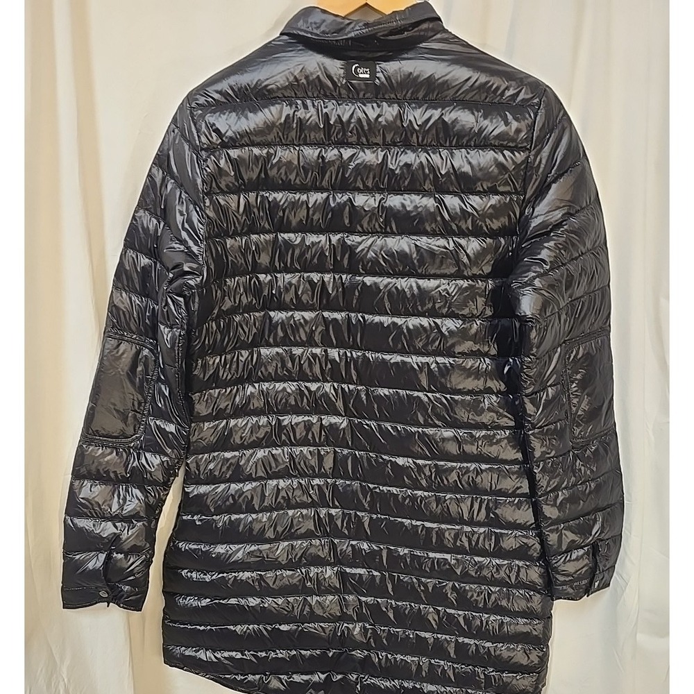 Cotes Of London The Eton Long Down‎ Shirt Lightweight Jacket  Snaps Black L - Picture 6 of 7
